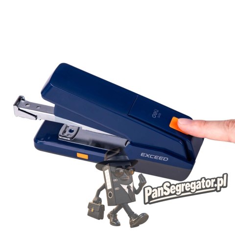 Zszywacz do 25 kartek 24/6 26/6 niebieski bezwysiłkowy E0476 BLUE DELI