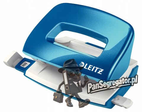 Zszywacz + dziurkacz LEITZ WOW mini 10 kartek niebieski metalik 55612036
