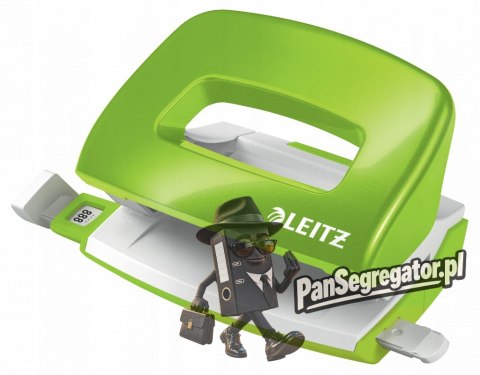 Zszywacz + dziurkacz LEITZ WOW mini 10 kartek zielony metalik 55612054