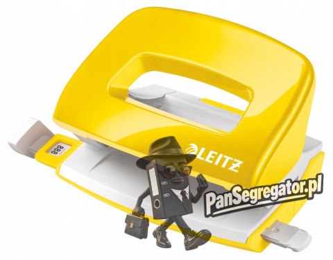 Zszywacz + dziurkacz LEITZ WOW mini 10 kartek żółty metalik 55612016