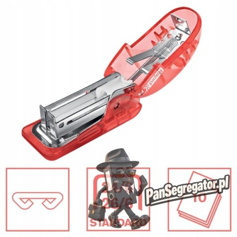 Zszywacz mini Rapid Colour`Breeze F4 10 kartek koralowy 5001531 RAPID