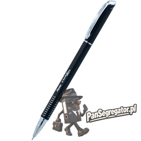 Cienkopis kulkowy 0,5mm ENERGEL SLIM czarna obudowa PENTEL