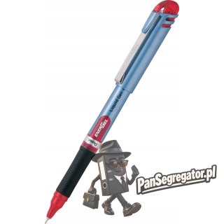 Cienkopis kulkowy PENTEL ENERGEL BLN15 czerwony z płynnym tuszem żelowym