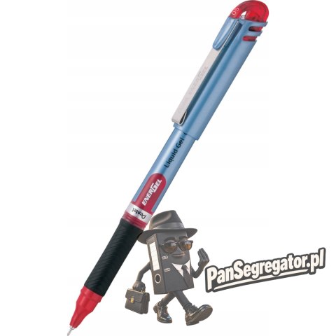 Cienkopis kulkowy PENTEL ENERGEL BLN15 czerwony z płynnym tuszem żelowym
