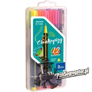 Cienkopis trójkątny 0.7mm 12kolorów KC001-B TETIS