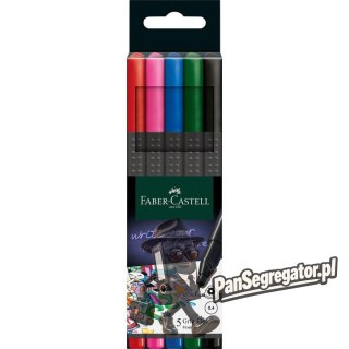 Cienkopisy GRIP 5 kolorów podstawowych 151604 FABER-CASTELL