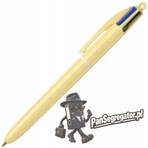 Długopis 4 COLOURS pastel żółty BIC