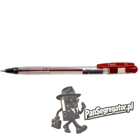 Długopis FLEXI czerwony TT7040 PENMATE