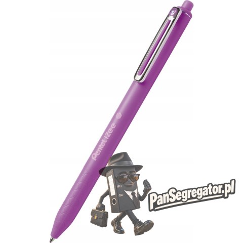 Długopis IZEE 0.7 fioletowy BX467-V PENTEL z tuszem low viscosity