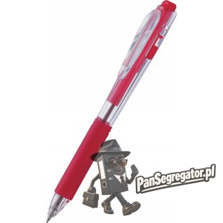 Długopis PENTEL BK437 z gumowym uchwytem automatyczny czerwony