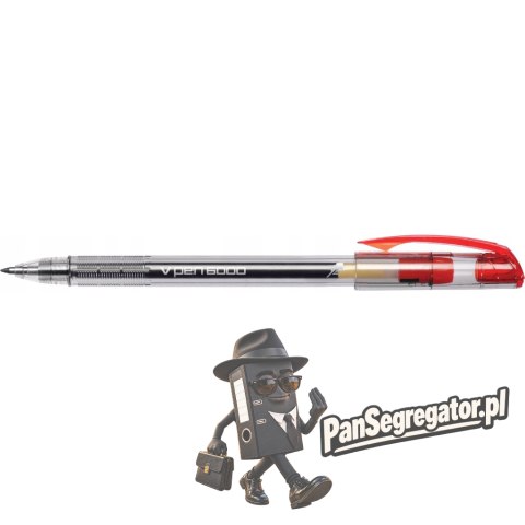 Długopis V`PEN-6000/B 0,7mm czerwony 439-001 RYSTOR