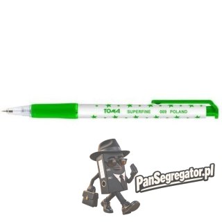 Długopis automatyczny GWIAZDKI zielony 0,5mm TO-069 TOMA