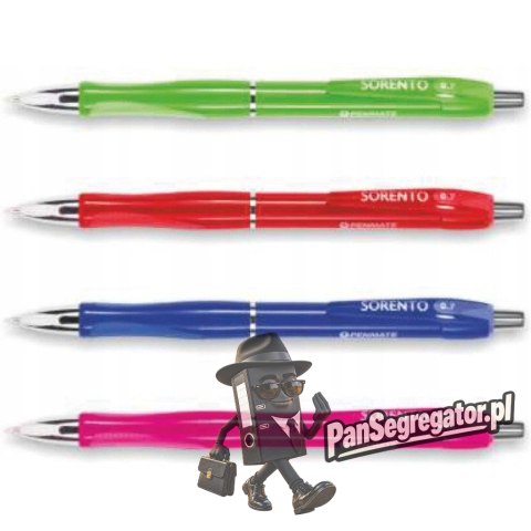 Długopis automatyczny SORENTO COLOUR niebieski 0.7mm mix kolor PENMATE TT7499