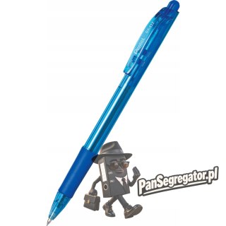 Długopis automatyczny niebieski WOW BK417/C z gumowym uchwytem ergonomiczny PENTEL