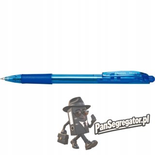 Długopis automatyczny niebieski WOW BK417/C z gumowym uchwytem ergonomiczny PENTEL
