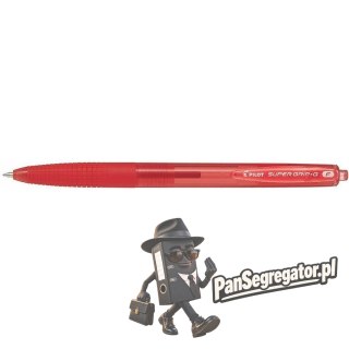 Długopis olejowy automatyczny PILOT SUPER GRIP czerwony BPGG-8R-F-RR