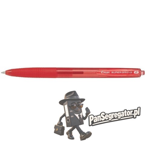 Długopis olejowy automatyczny PILOT SUPER GRIP czerwony BPGG-8R-F-RR
