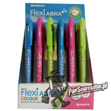 Długopis ścieralny FLEXI ABRA Colour mix kolorów obudowy wkład niebieski TT8061