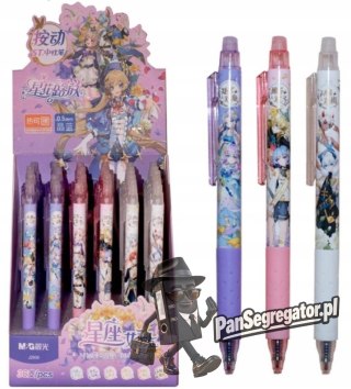 Długopis usuwalny automatyczny 0,5mm niebieski Korean Flower Manga MG AKPJ23006