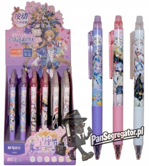 Długopis usuwalny automatyczny 0,5mm niebieski Korean Flower Manga MG AKPJ23006