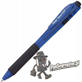 Długopis żelowy WOW K437CR/C niebieski pstryk.gum.uchwyt PENTEL