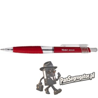 Długopisy automatyczny MEDIUM 1.0mm czerwony TOMA TO-038