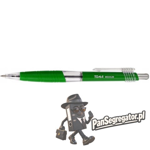 Długopisy automatyczny MEDIUM 1.0mm zielony TOMA TO-038
