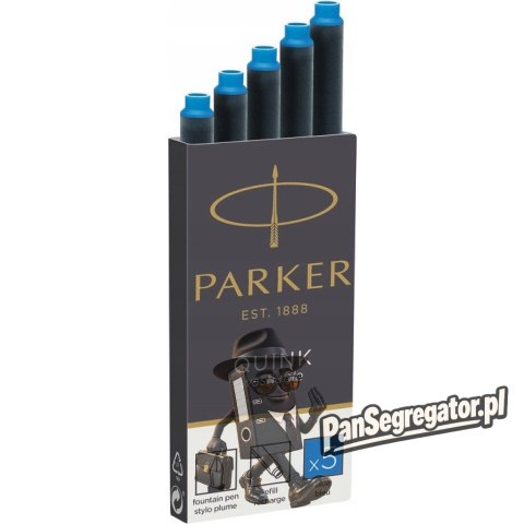 Naboje PARKER (5sztuk) niebieskie zmywalne 1950383