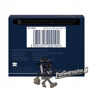 Naboje WATERMAN (8szt.) czarne S0110850