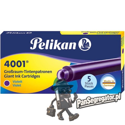 Naboje długie fioletowe (5szt.) 300004111 PELIKAN