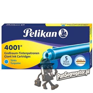 Naboje długie turkusowe (5szt.) 300004110 PELIKAN