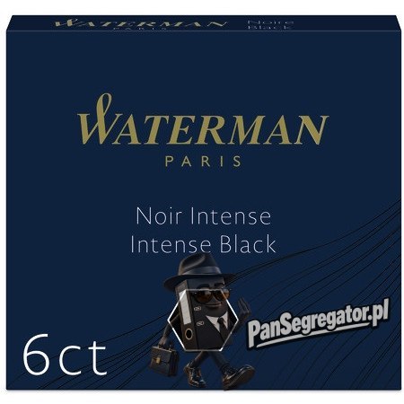 Naboje krótkie WATERMAN (6 sztuk) czarne 2052011 / S0110940