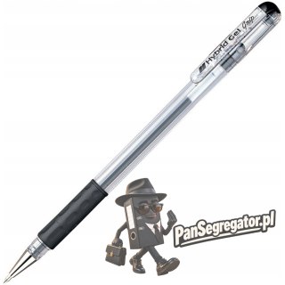 Pióro żelowe PENTEL K116 czarny z gumowym uchwytem Hybrid Gel Grip