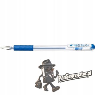 Pióro żelowe PENTEL K116 niebieski z gumowym uchwytem Hybrid Gel Grip
