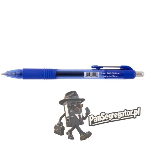 Pióro żelowe automatyczne 0,5mm niebieskie AH-806c50 166123 D.RECT