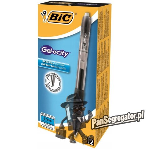 Pióro żelowe automatyczne Gelocity Gel czarny 829157 BIC