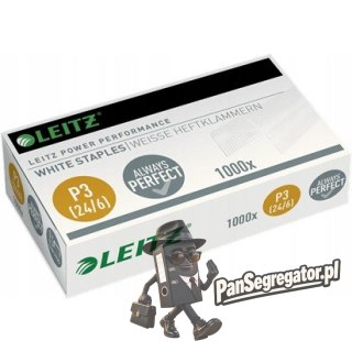 Zszywki LEITZ białe niewidoczne na papierze 24/6 55540000