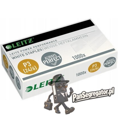 Zszywki LEITZ białe niewidoczne na papierze 24/6 55540000