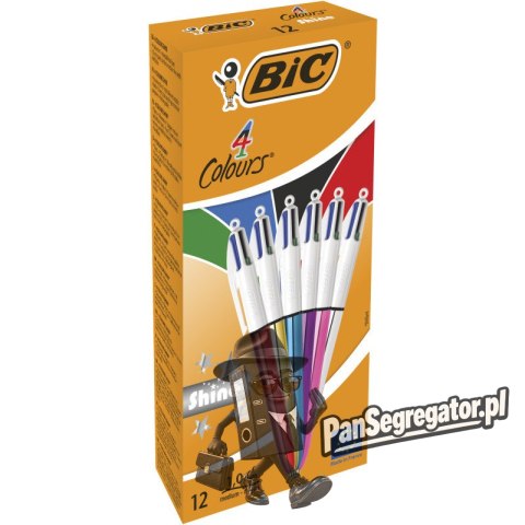 Długopis 4 COLOURS mix SHINE (12szt.) 964775 BIC