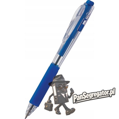 Długopis PENTEL BK437 z gumowym uchwytem automatyczny niebieski