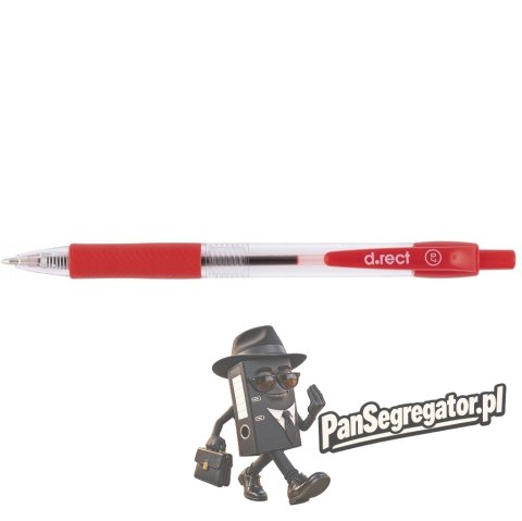 Długopis automatyczny 294A czerwony 101322 D.RECT