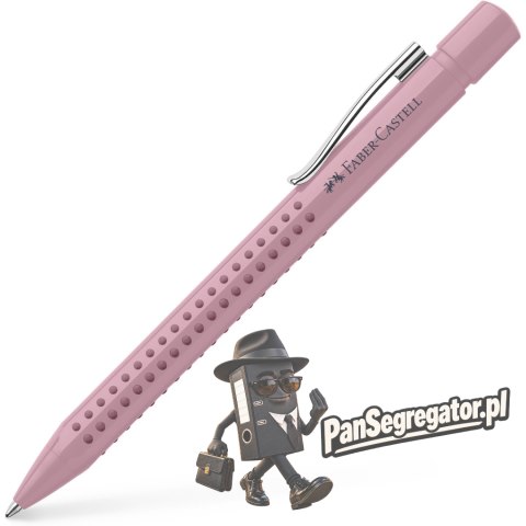 Długopis automatyczny GRIP 2010 różowy (rose shadows) wkład M niebieski 243907 Faber-Castell