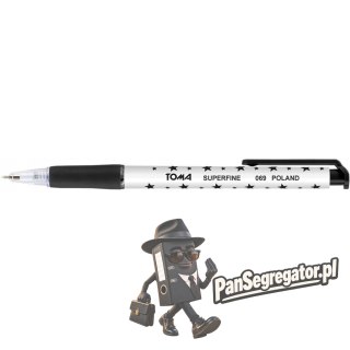 Długopis automatyczny GWIAZDKI czarny 0,5mm TO-069 TOMA