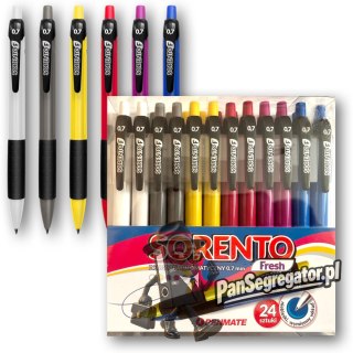 Długopis automatyczny SORENTO FRESH niebieski 0.7mm mix kolor PENMATE TT8978