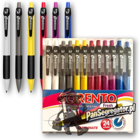 Długopis automatyczny SORENTO FRESH niebieski 0.7mm mix kolor PENMATE TT8978