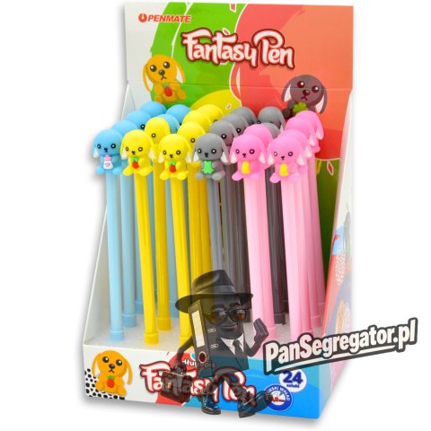 Długopis fantazyjny PIESEK KŁAPOUCH 0,8mm niebieski TT8516 PENMATE