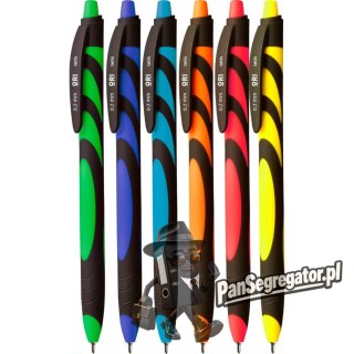 Długopis olejowy ORI 0.7mm mix kol.obudowy wkład niebieski KD912-NM TETIS