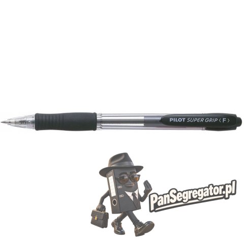 Długopis olejowy PILOT SUPER GRIP czarny PIBPGP-10R-B