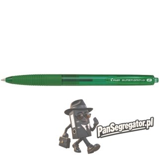 Długopis olejowy automatyczny PILOT SUPER GRIP zielony BPGG-8R-F-GG