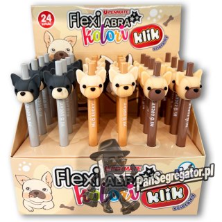 Długopis ścieralny automatyczny Flexi Abra Kolori BULLDOG 0,5mm niebieski TT8826 PENMATE